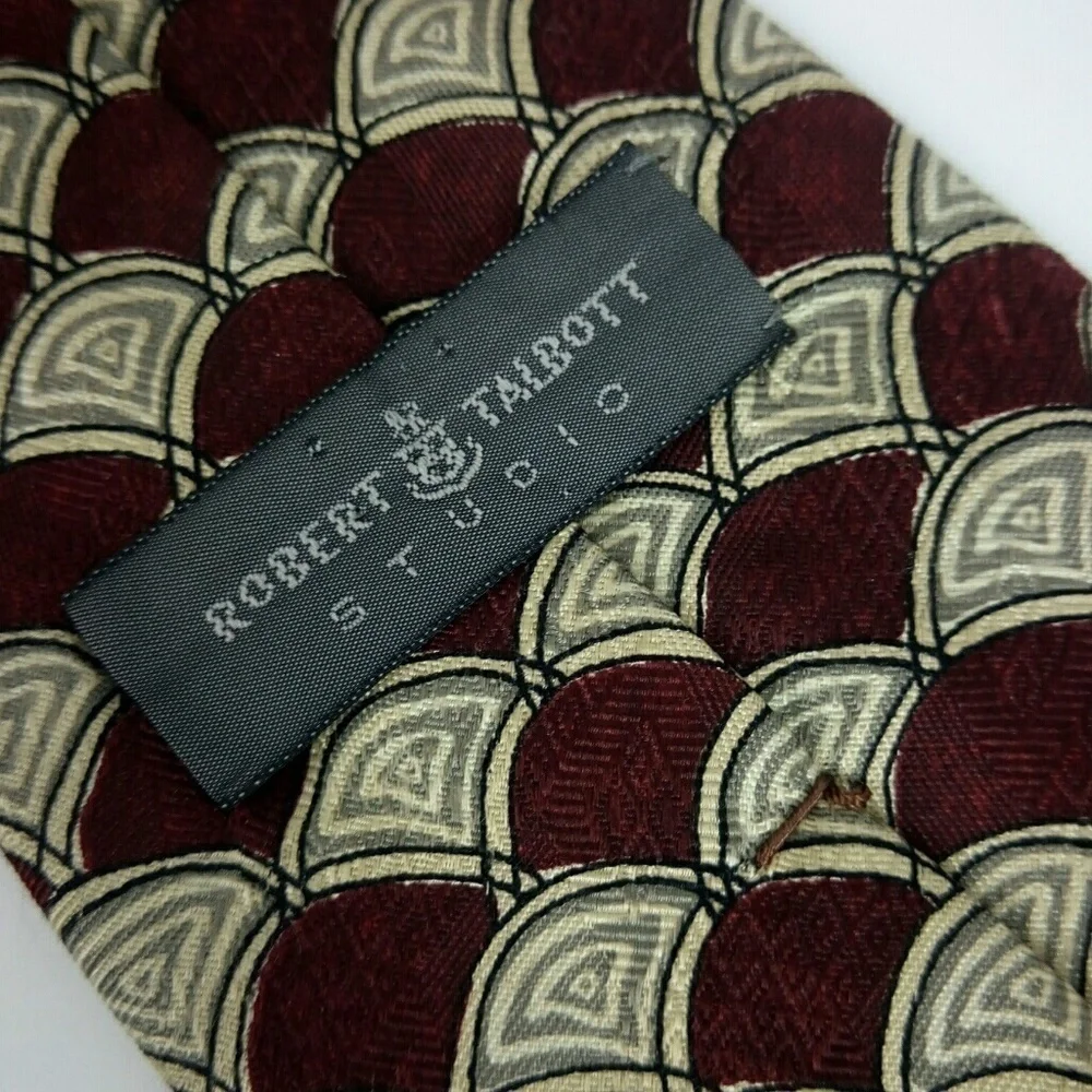 Robert Talbott Studio Red Tan Silk Tie